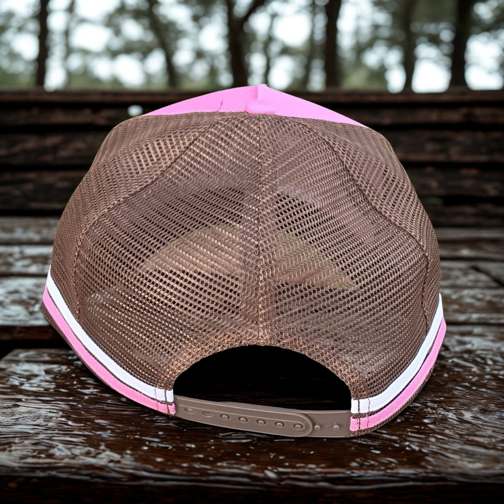 Horseshoe B Longhorns trucker cap (pink/white/brown)