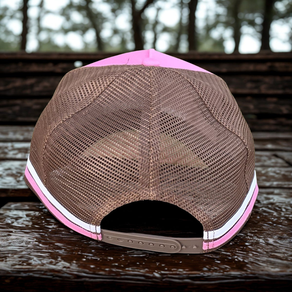 Horseshoe B Longhorns trucker cap (pink/white/brown)