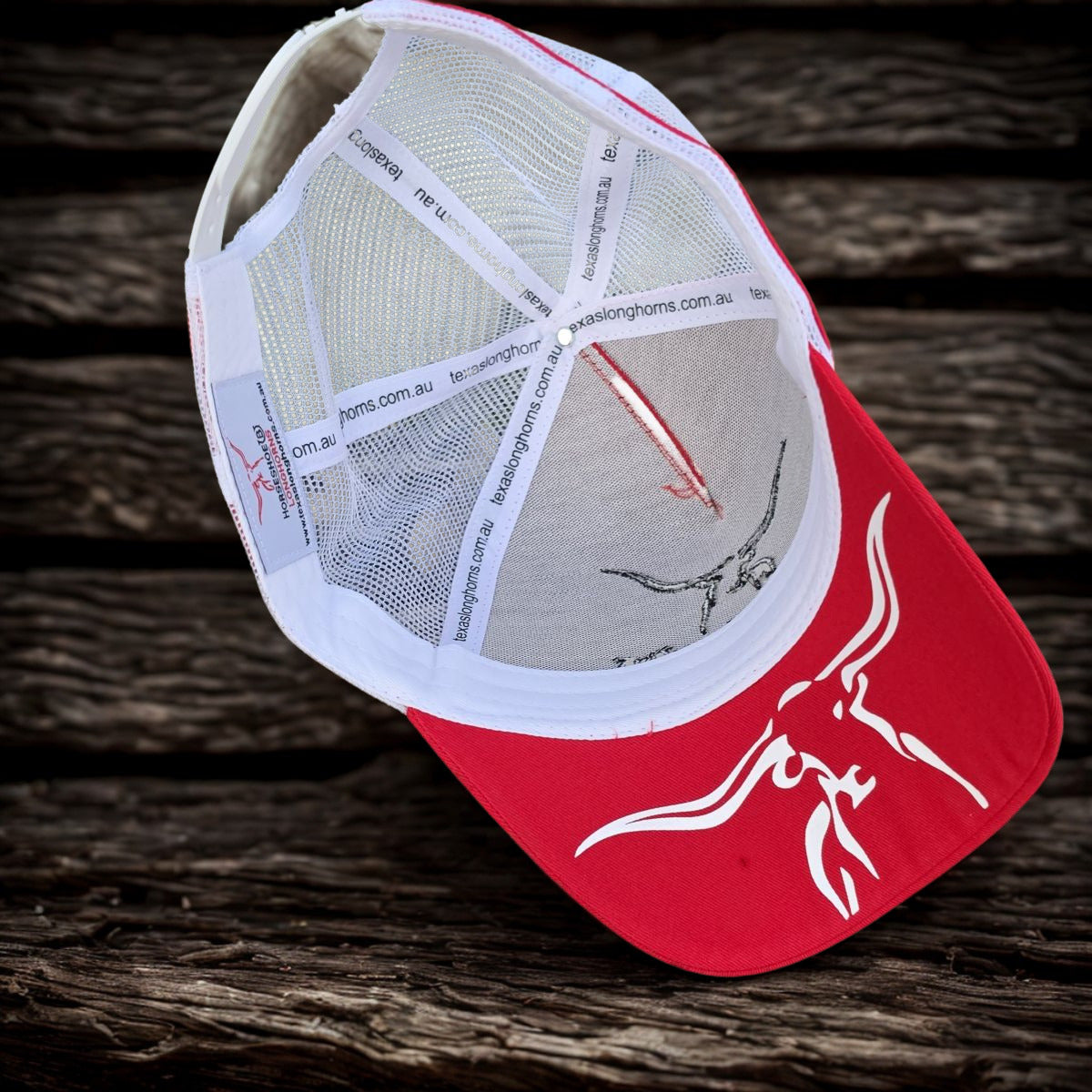Horseshoe B Longhorns trucker cap (red/black/white)