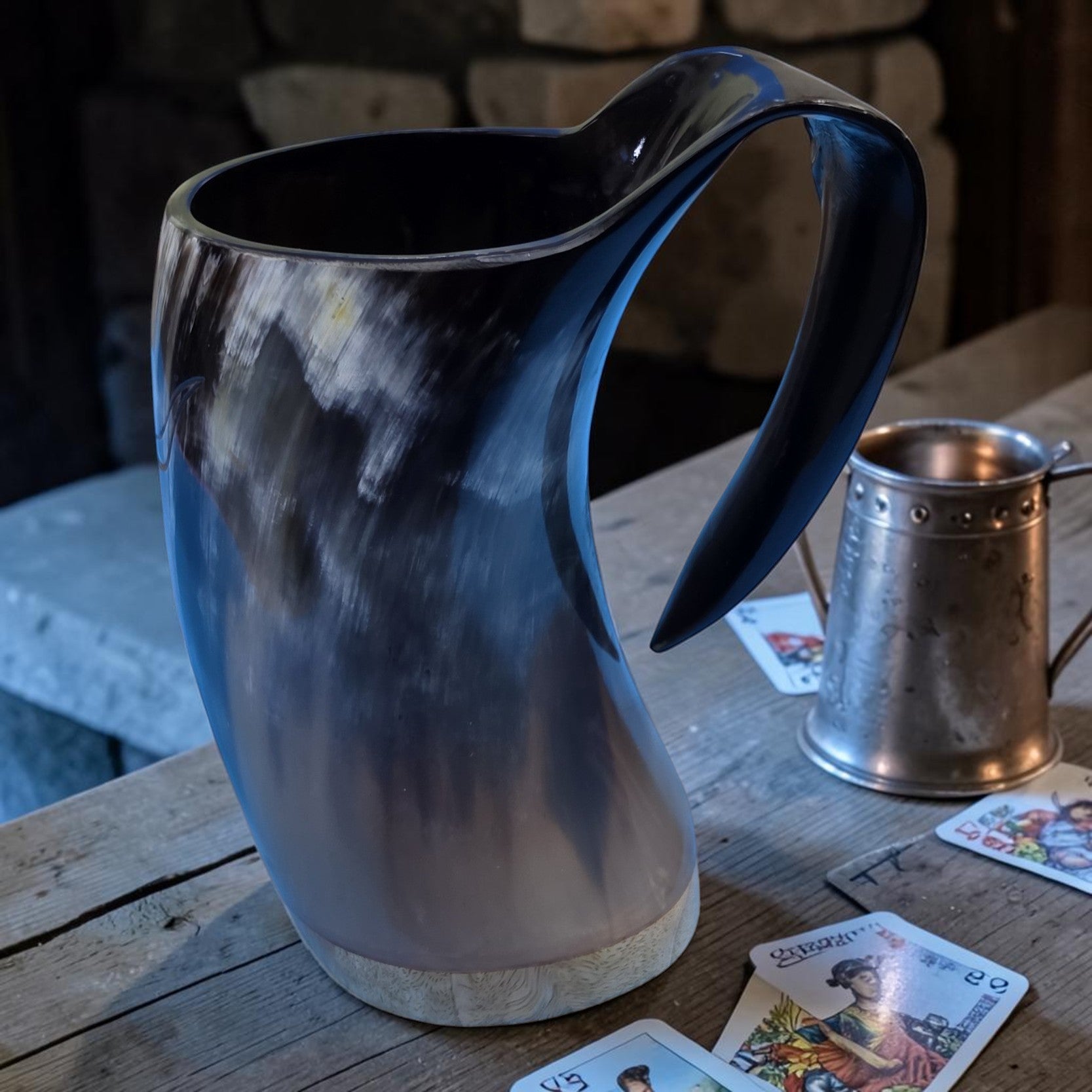 Horn drinking mug