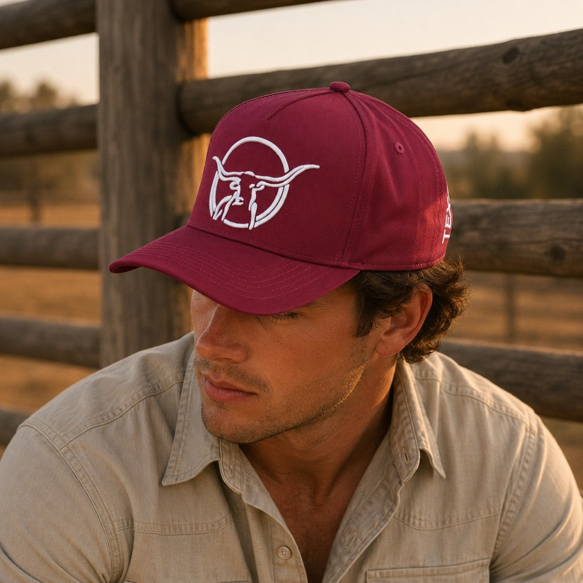 Texas Longhorn Tours baseball cap (maroon/white)