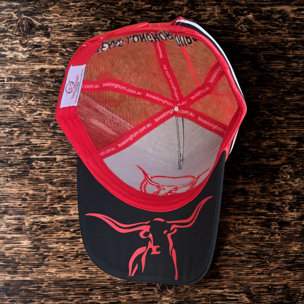 Texas Longhorn Tours trucker cap (black/red/white)