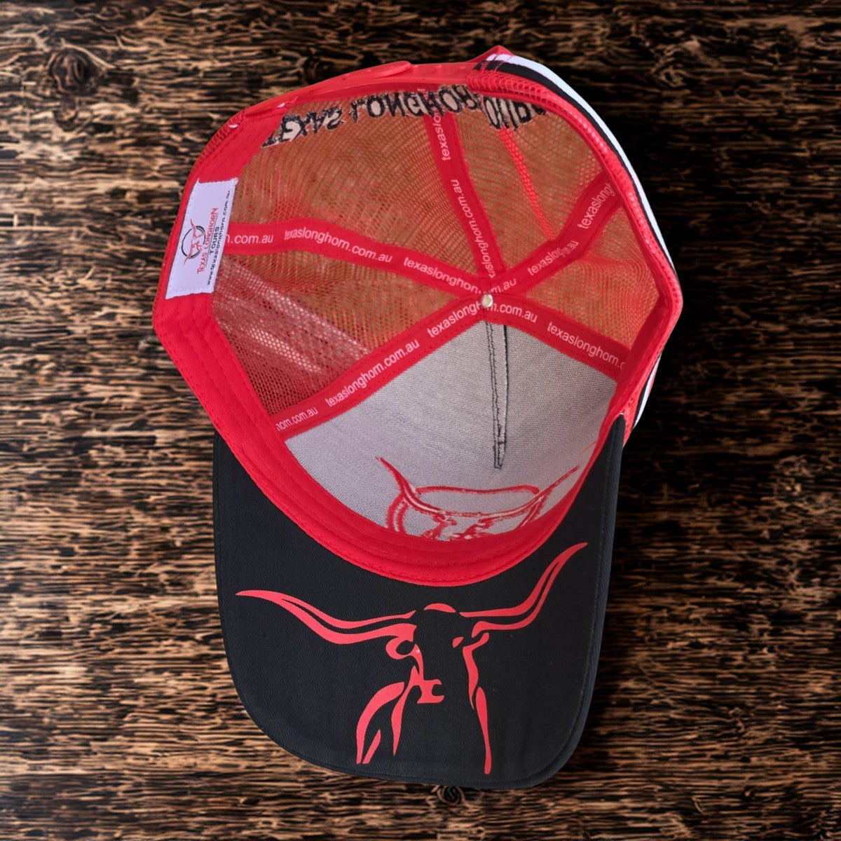 Texas Longhorn Tours trucker cap (black/red/white)
