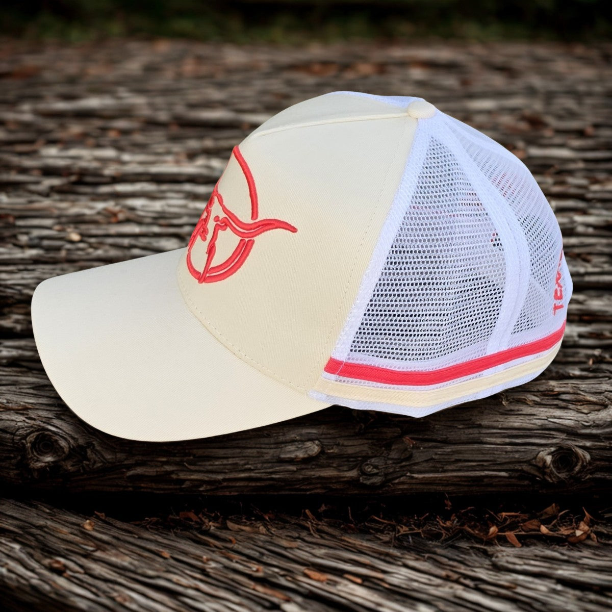 Texas Longhorn Tours trucker cap (cream/pink/white)