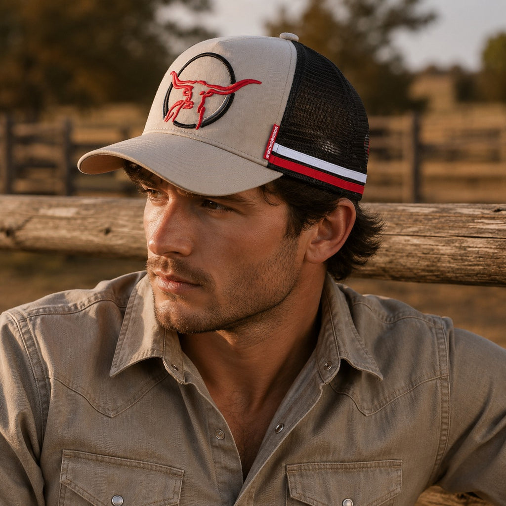 Texas Longhorn Tours trucker cap (grey/black/red/white)